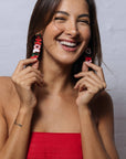 Beaded Christmas Earring SKER8211